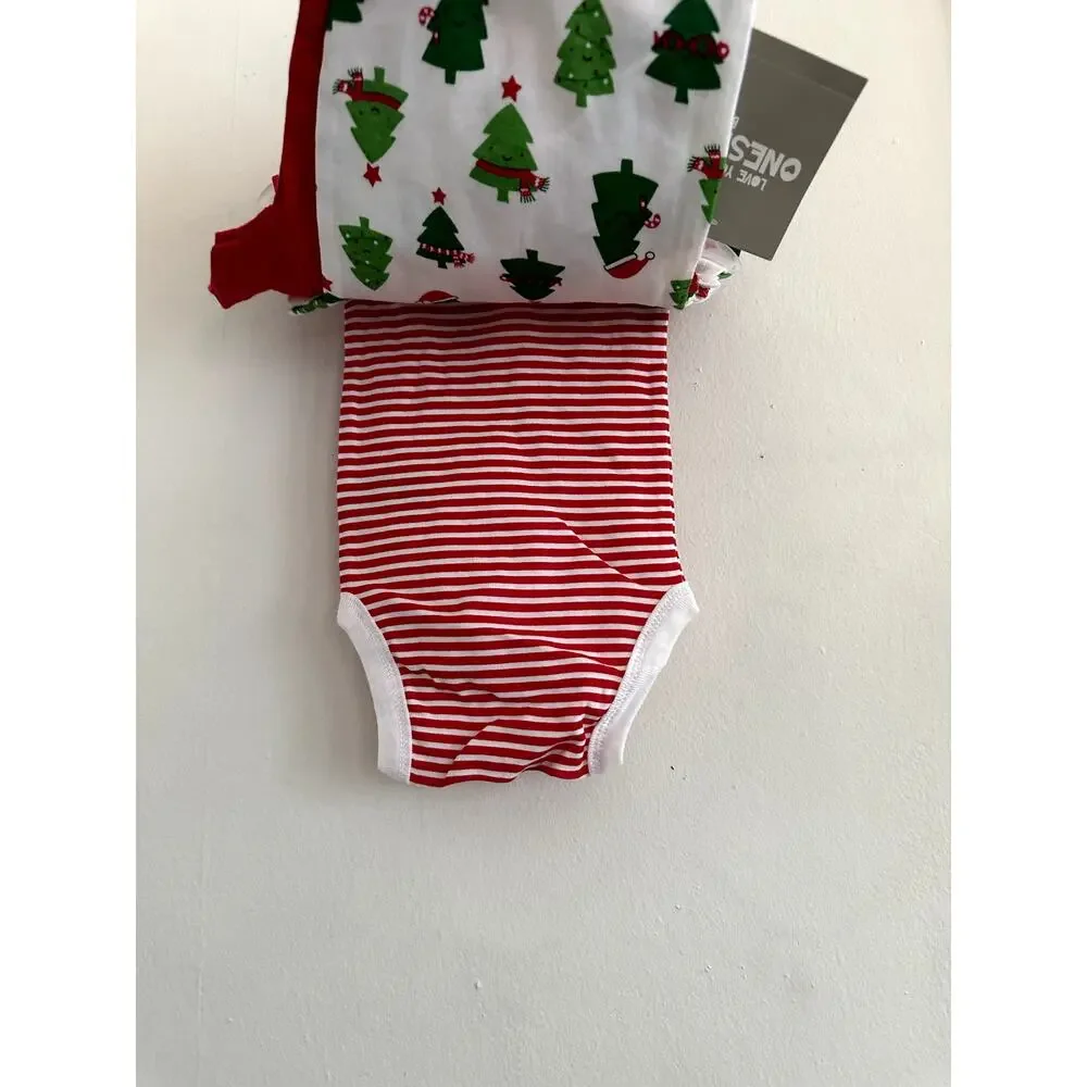ONESIES Brand Infant Christmas 3 Piece Set | Size Newborn